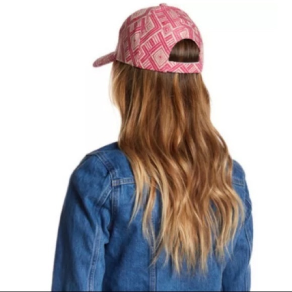 Magid Pattern Baseball Cap Cool Straw Fuchsia Breathable Hat From Nordstrom NWT - Picture 5 of 10